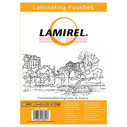 Пленка для ламинирования Fellowes Lamirel CRC-78658 А4 100мкм 100 шт