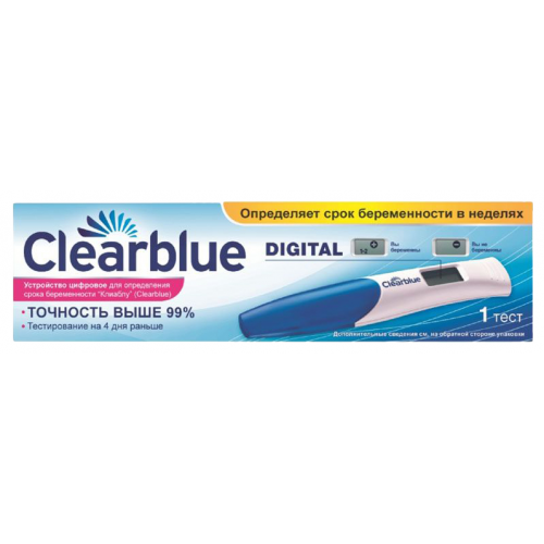 Тест на беременность Clearblue Digital цифровой с индикатором срока