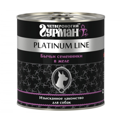 Консервы для собак Четвероногий Гурман Platinum line, бычьи семенники, 240г