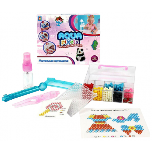 Мозаика 1 TOY Aqua pixels Маленькая принцесса, 400 деталей Т15232