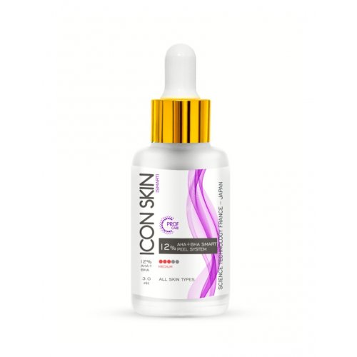 Пилинг для лица ICON SKIN с 12% комплексом кислот AHA + BHA 30 мл