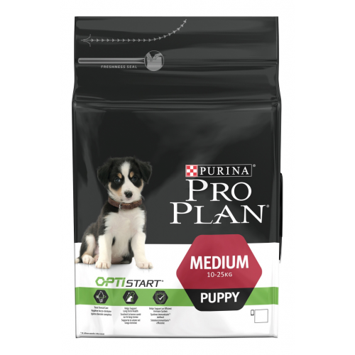 Сухой корм для щенков PRO PLAN OptiStart Medium Puppy, для средних пород, курица, 3кг