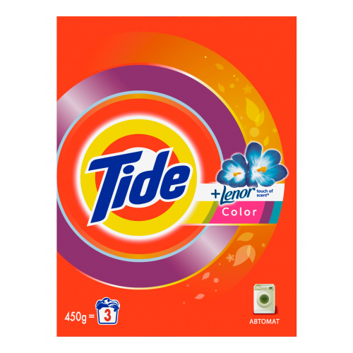 Порошок для стирки Tide color lenor touch of scent автомат 450 г