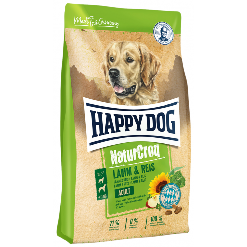 Сухой корм для собак Happy Dog NatureCroq Adult, ягненок, рис, 15кг