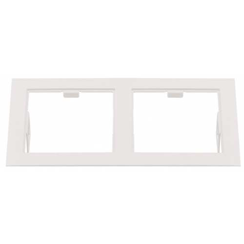 Рамка Lightstar для двух встраиваемых светильников Domino Double Quadro 214526 Белый