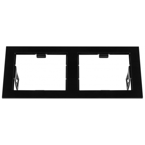 Рамка Lightstar для двух встраиваемых светильников Domino Double Quadro 214527 Черный