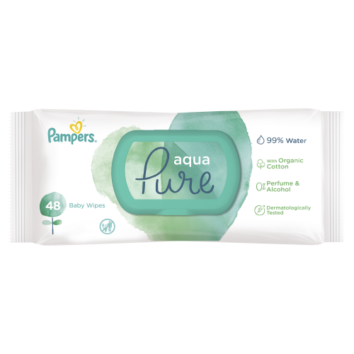 Детские важные салфетки Pampers Aqua Pure 48 шт