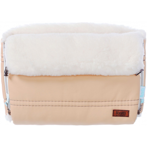 Муфта меховая для коляски Nuovita Alpino Lux Bianco бежевая