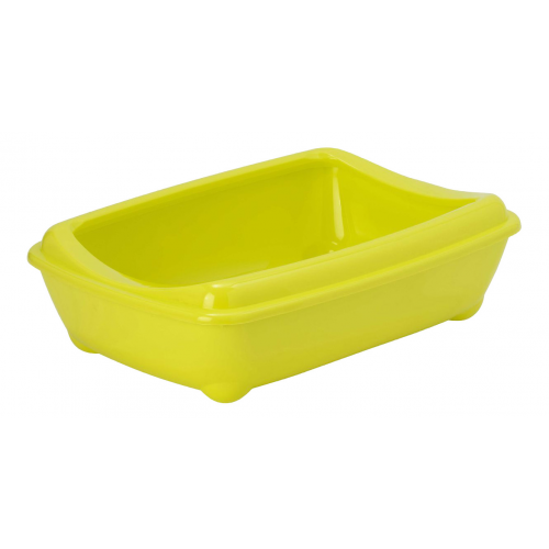 Лоток для кошек MODERNA Arist-o-tray с высоким бортом, лимонный, 42 х 31 х 13 см