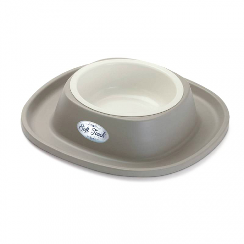 Миска Georplast Soft Touch пластиковая в мягкой пластиковой подставке для кошек (600 мл, )