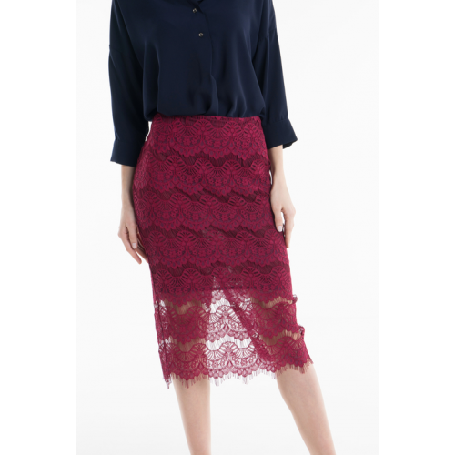 Юбка женская Stella Di Mare Dress 367-17 бордовая 46 RU