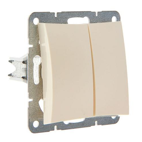 Выключатель 2кл механизм бежевый Schneider Electric Дуэт 21517