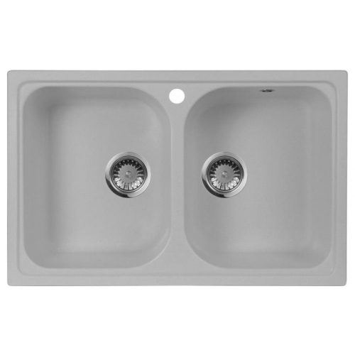 Мойка для кухни гранитная AquaGranitEx m-15 серый