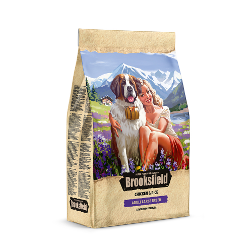 Сухой корм для собак BROOKSFIELD Adult Large Breed, для крупных пород, курица и рис, 3кг