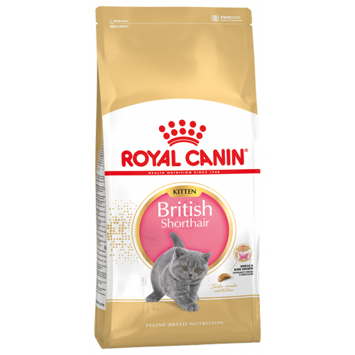 Сухой корм для котят ROYAL CANIN British Shorthair Kitten, британская,домашняя птица,0,4кг