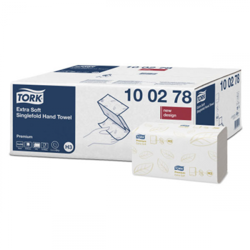 Полотенца Tork Premium ZZ сложение ультрамягкие 2 слоя белые 23*23 см 200 листов