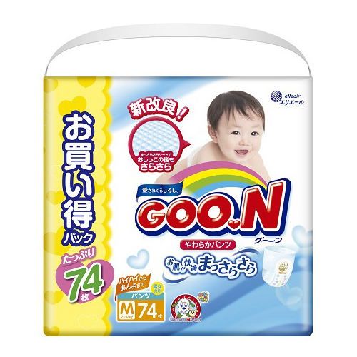 Подгузники-трусики Goo.N Ultra Jumbo Pack M (7 до 12 кг), 74 шт