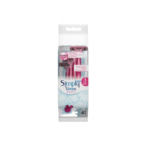 Набор одноразовых бритв GILLETTE Simply Venus 3 Basic 4 шт