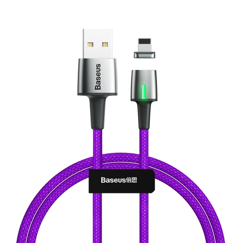 Кабель магнитный Baseus Zinc Magnetic Cable USB - Lightning 2.4A 1м Violet (CALXC-A05)