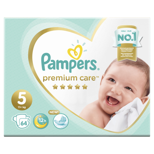 Подгузники Pampers Premium Care 5 (11-16 кг), 64 шт