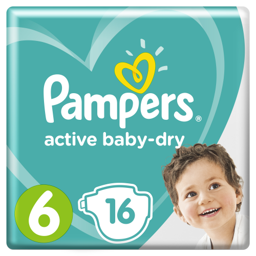 Подгузники Pampers Active Baby-Dry Extra Large (13-18 кг) 16 шт