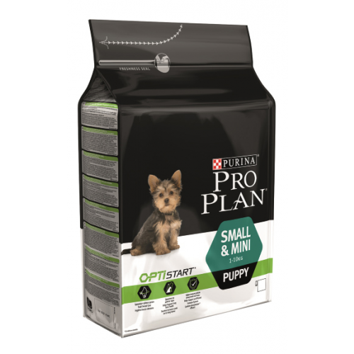 Сухой корм для щенков PRO PLAN OptiStart Small & Mini Puppy, для мелких пород, курица, 3кг