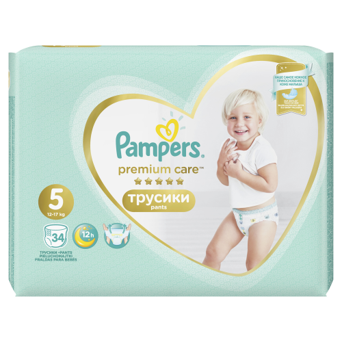 Трусики Pampers Premium Care 5 (12-17 кг), 34 шт