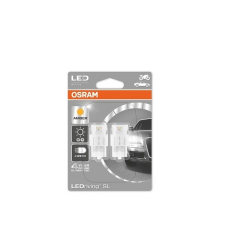 W21w 12v (1,3w) Лампа Ledriving Standard Оранжевый, Двойной Блистер OSRAM арт. 7706YE-02B