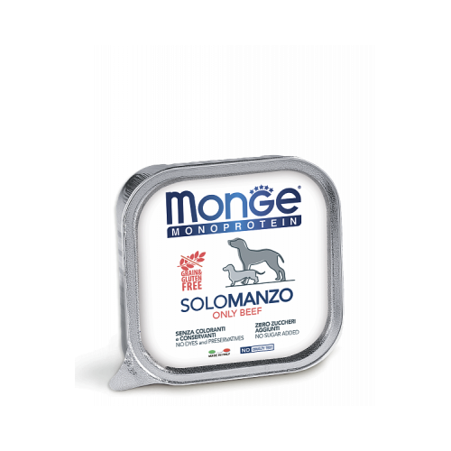 Консервы для собак Monge Monoprotein, паштет из говядины, 150г