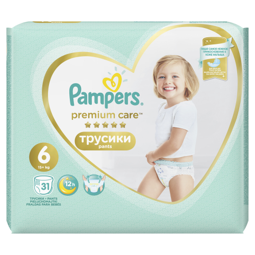 Трусики Pampers Premium Care 6 (15+ кг), 31 шт