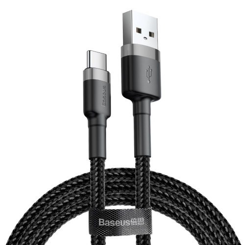 Кабель Baseus Cafule USB - Type-C 2А 3м Black/Grey (CATKLF-UG1)
