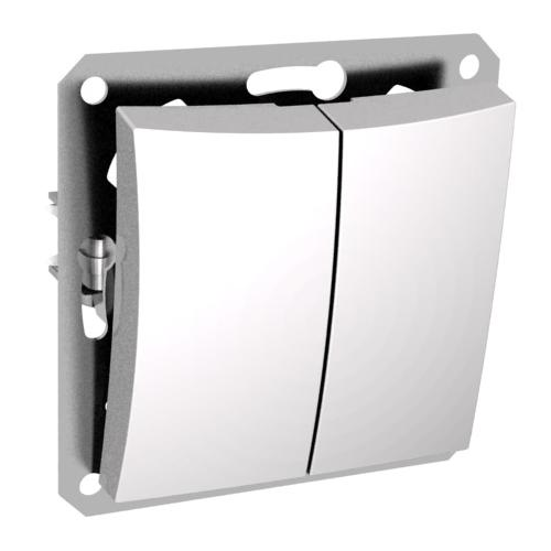 Выключатель 2кл механизм серебристый Schneider Electric Дуэт 21532