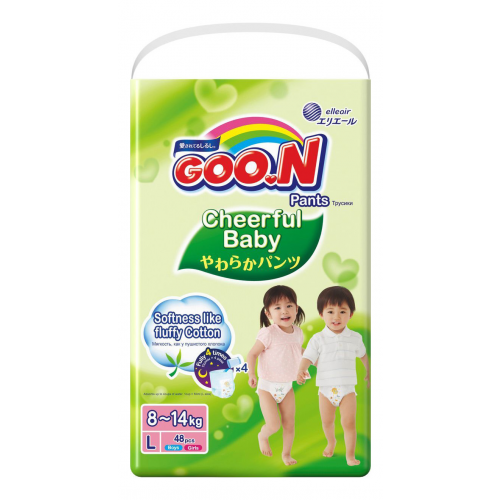 Трусики одноразовые 8-14 кг Cheerful L 48 шт. Goon 853460
