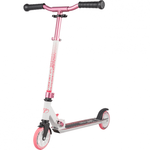 Самокат Tech Team Comfort 125R 2020 белый с розовым, колеса 125мм