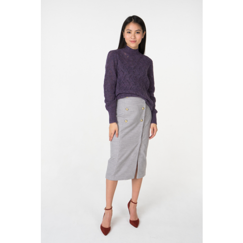 Юбка женская T-Skirt AW18-02-0525-FS серая 46 RU