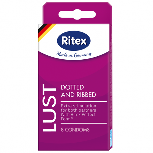 Презервативы Ritex Lust с кольцами и пупырышками 8 шт