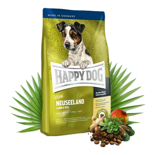Сухой корм для собак Happy Dog Supreme Mini Neuseeland, для мелких пород,ягненок,рис,0,3кг
