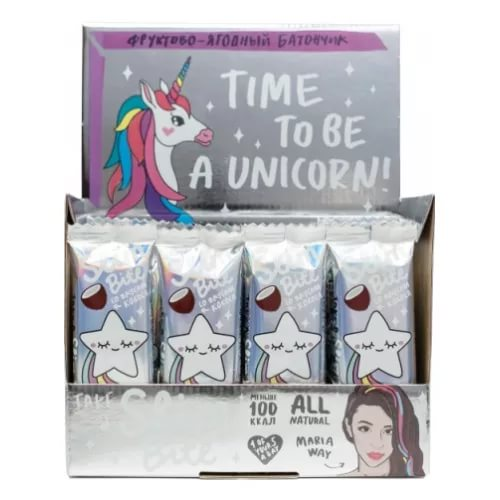 Батончик Фруктово-ягодный Bite Slim Unicorn "Кокос" 30 штук по 30 гр