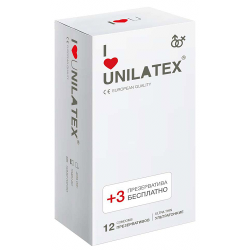 Презервативы Unilatex Ultra Thin 12+3 шт