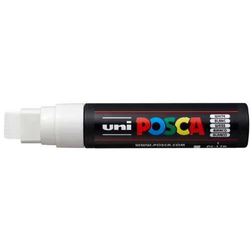 Маркер Uni POSCA PC-17K 15мм скошенный (белый (white) 1)