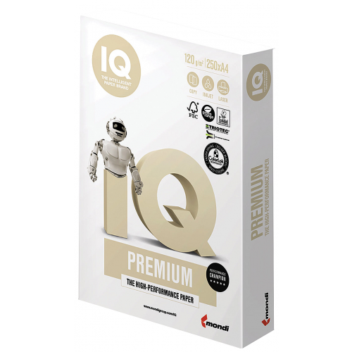 Бумага IQ Premium, А4, 120 г/м2, 250 л, для струйной и лазерной печати, А+, Австрия, 16