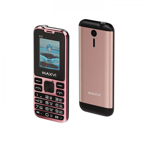Мобильный телефон Maxvi X12 (2 SIM) Rose/Gold