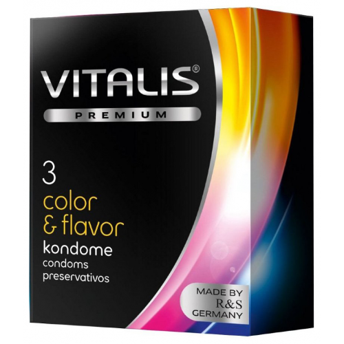 Презервативы Vitalis premium Color flavor 3 шт