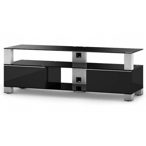 Тумба под телевизор приставная SONOROUS MD 9140-B-INX-BLK 140х44х49 см, черный