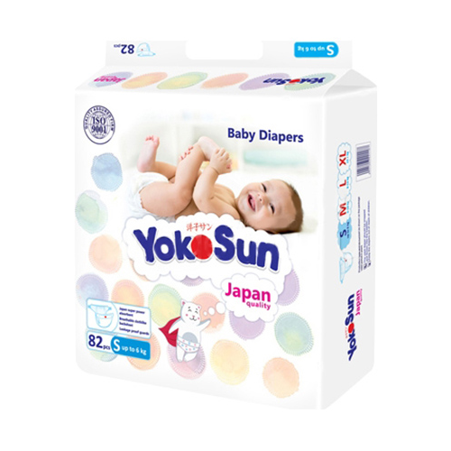 Подгузники для новорожденных YokoSun S (до 6 кг), 82 шт