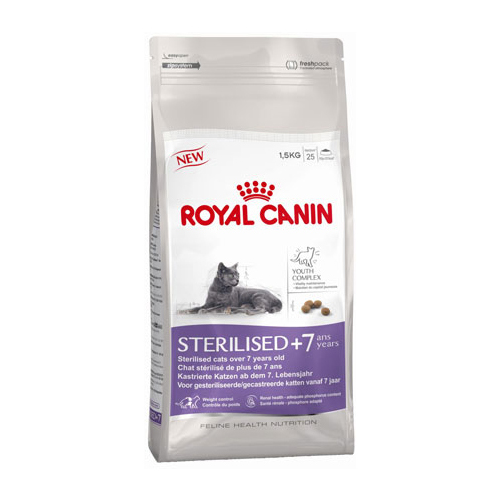 Сухой корм для кошек ROYAL CANIN Regular Sterilised 7+, для пожилых стерилизованных, 1,5кг