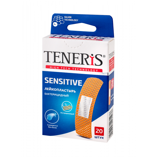 Пластырь Teneris Sensitive бактерицидный на нетканой основе 20 шт