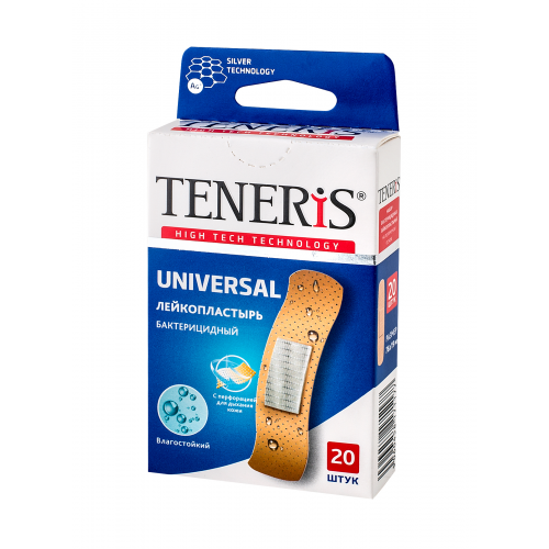 Пластырь Teneris Universal бактерицидный на полимерной основе 20 шт