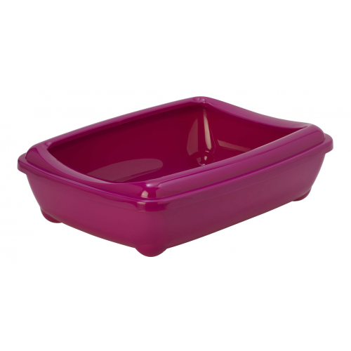 Лоток для кошек MODERNA Arist-o-tray с высоким бортом, ярко-розовый, 50 х 38 х 14 см