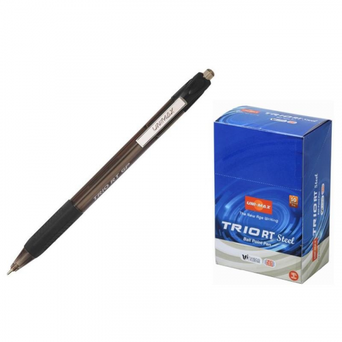 Ручка шариковая Unimax Glide Trio RT GP Steel 722469, черная, 0,7 мм, 1 шт